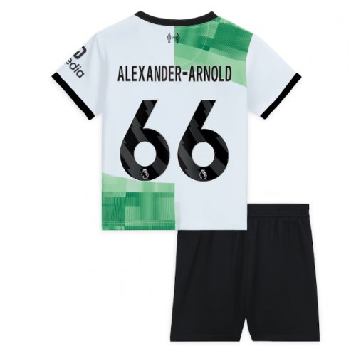 Fotballdrakt Barn Liverpool Alexander-Arnold #66 Bortedraktsett 2023-24 Kortermet (+ Korte bukser)